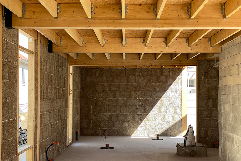 projet  Isolation en briques de chaux-chanvre