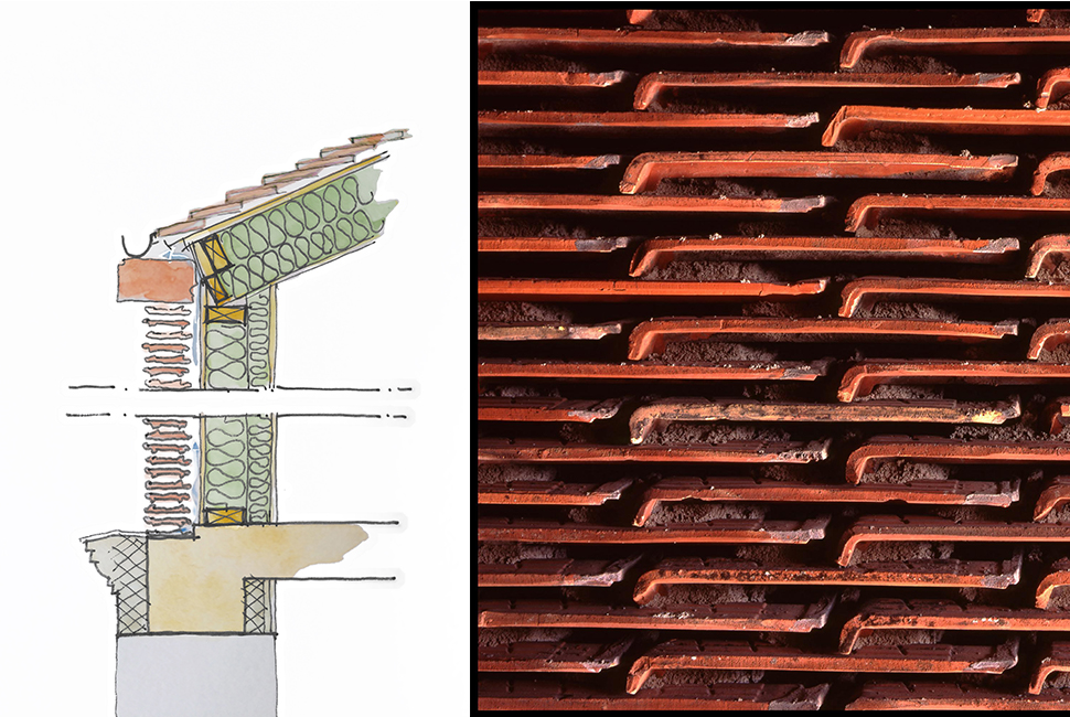 projet  Réemploi des tuiles, détail de mise en uvre
