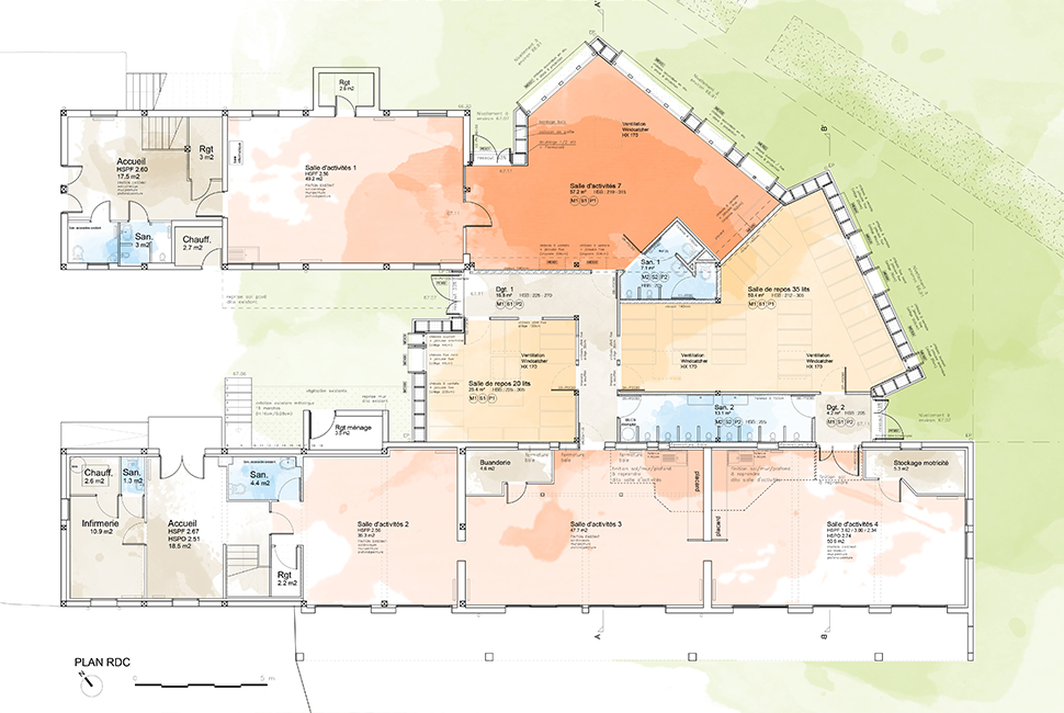 projet  Plan du rez-de-chaussée