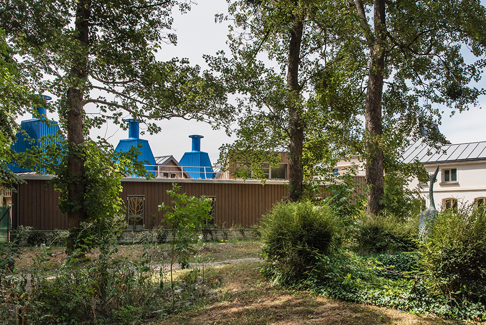 projet  Vue du bâtiment depuis le parc Arthur Clark