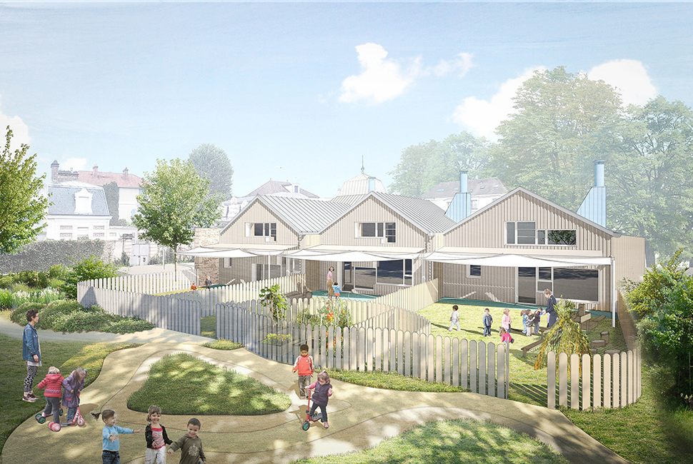 projet  Perspective des pavillons des enfants